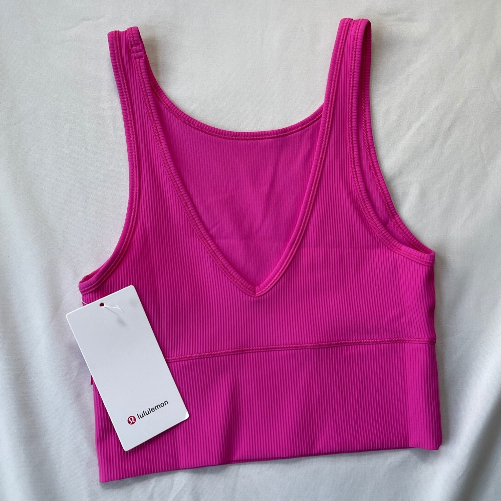 lululemon Power Pivot Tank Crop Ribbed Sonic Pink